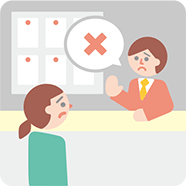 アパート等への賃貸契約拒否のイラスト