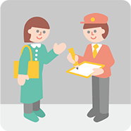 【聴覚障がい者の方へ】筆談で対応するイラスト